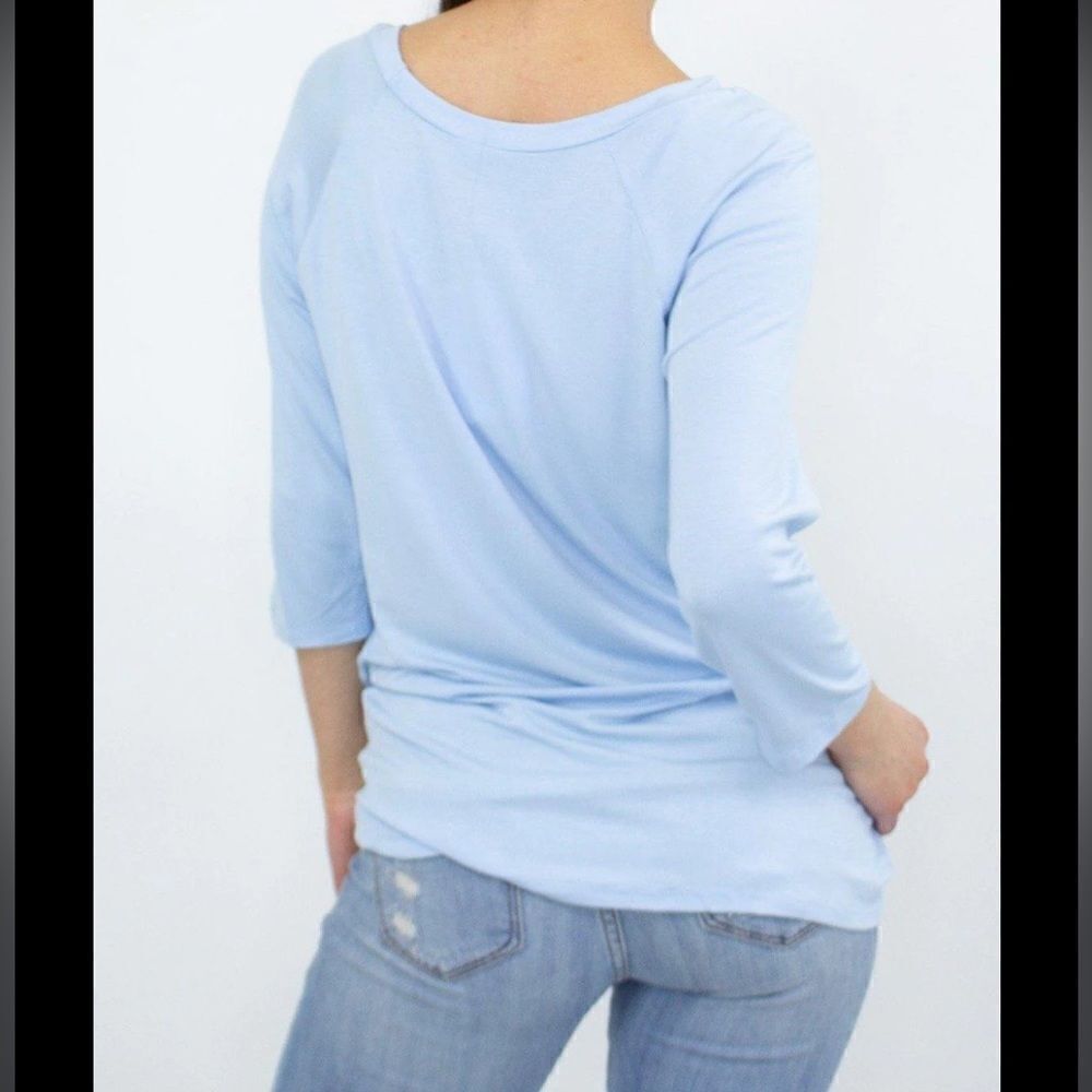 Lisa Todd Light Blue Luxury Pima Cotton 3/4 Sleeves
Tunic Top Size 3X